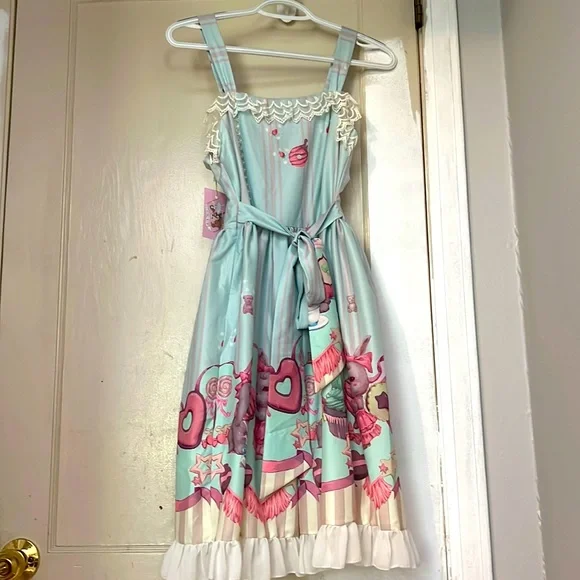 Lolita collective, Tea Party Rabbit Jumper skirt, small - Picture 1 of 10